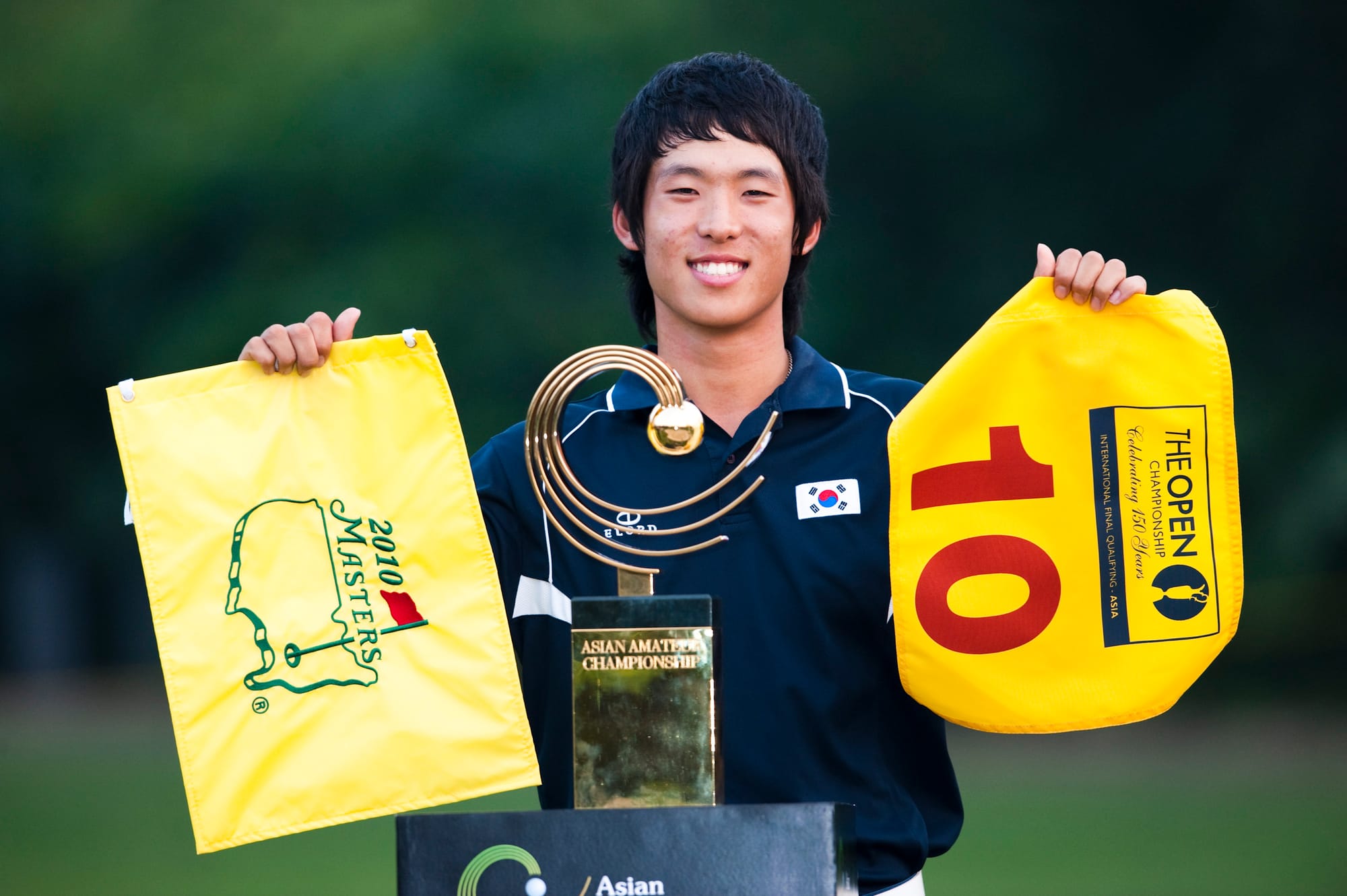As well as earning an invite to the 2010 Masters Tournament, Han Chang-won secured entry to International Final Qualifying for the Open Championship.