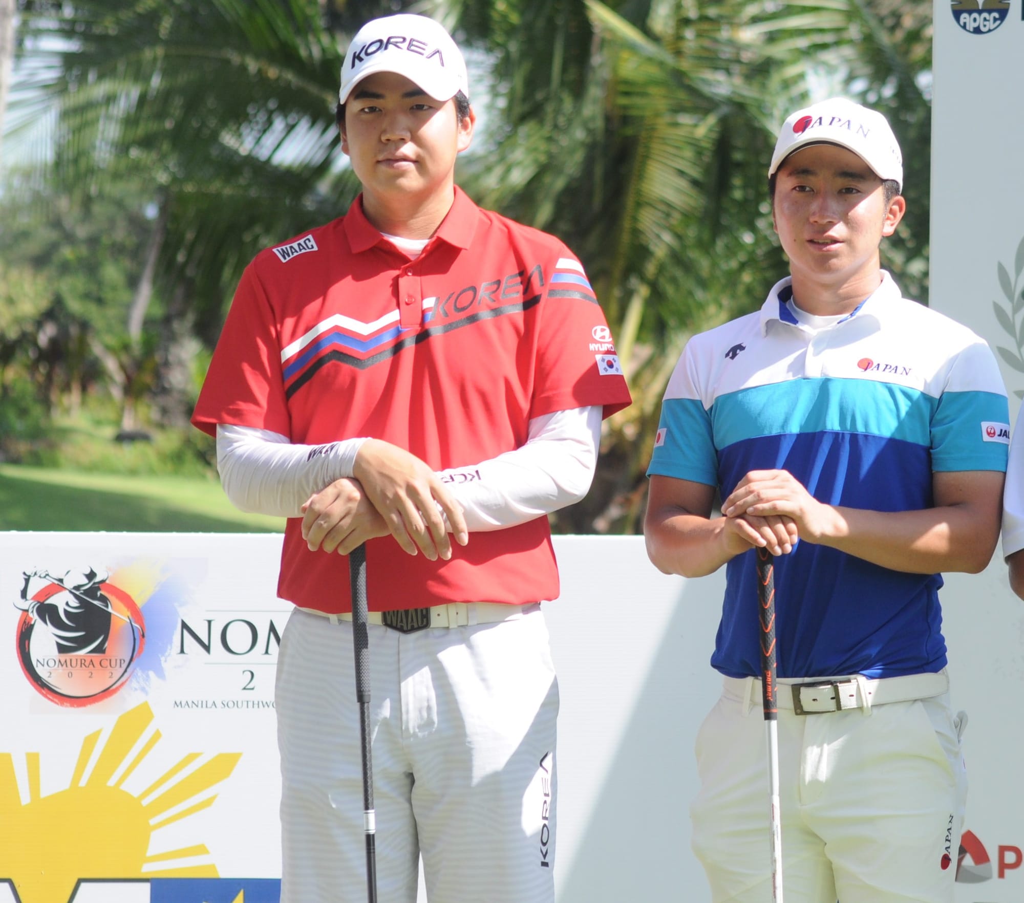 Korean Jang Yu-bin (left) and Japan's Yuta Sugiura (right) will represent the Asia-Pacific in next month's Bonallack Trophy.