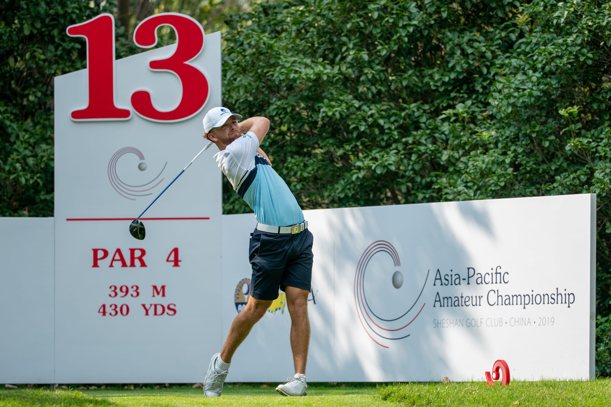 Australian Blake Windred en route to a brilliant opening-round 63. 