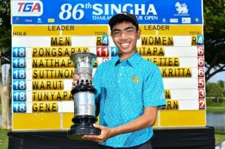 At the age of 15, Pongsaphak proved a worthy winner. Picture by Thailand Golf Association.