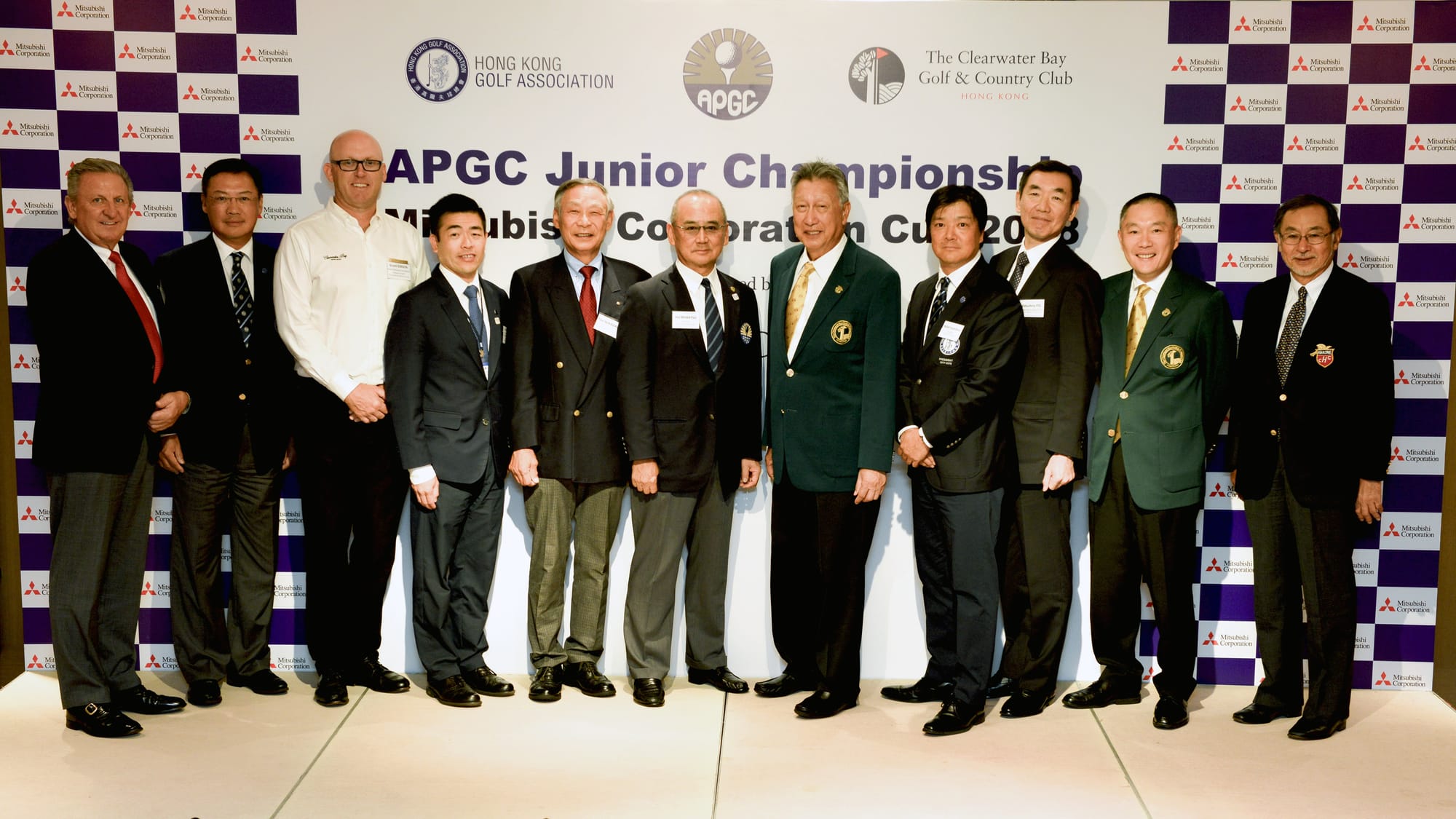 Officials from host venue Clearwater Bay Golf & Country Club, the Hong Kong Golf Association and the APGC.