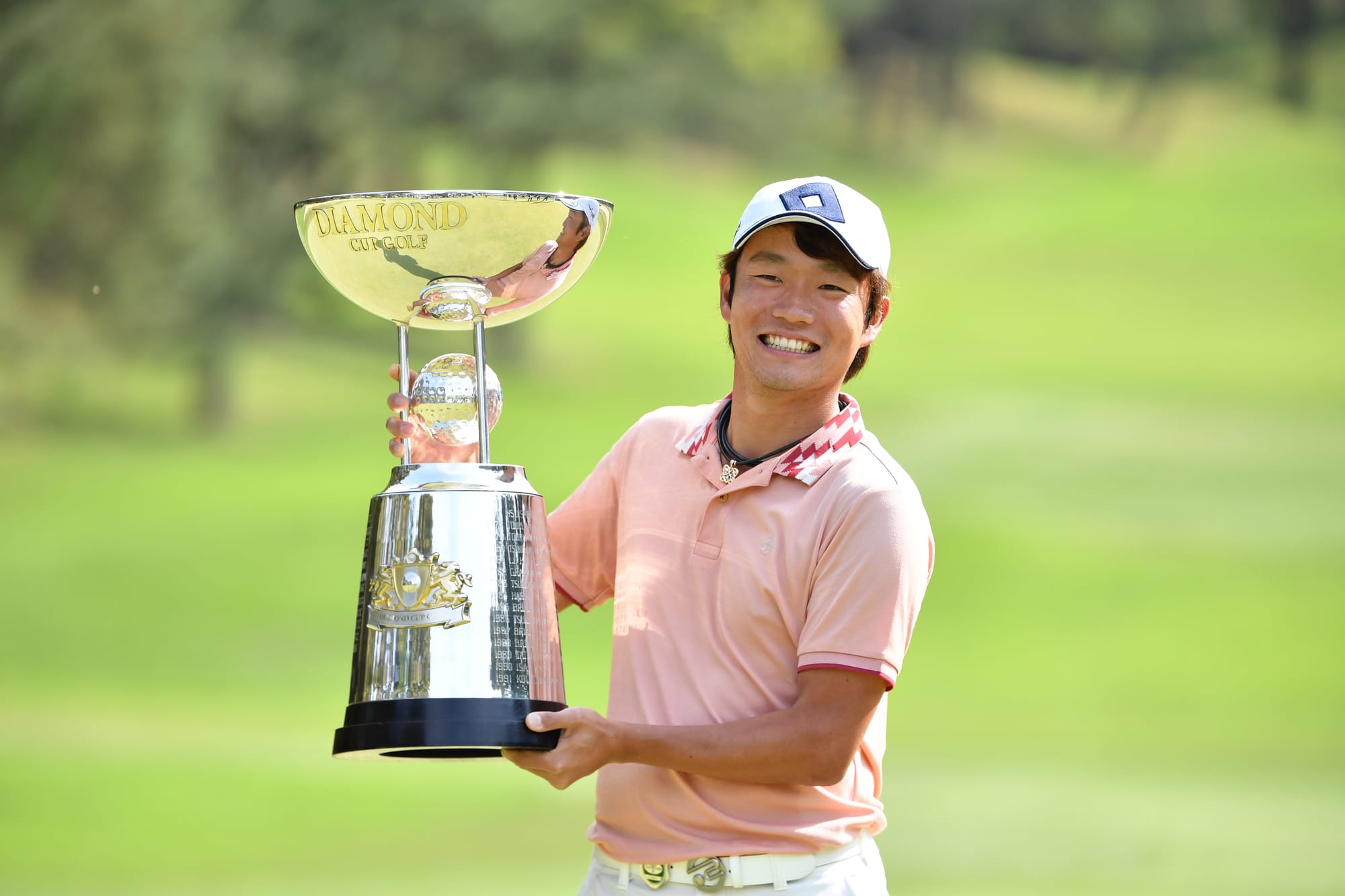 Yosuke Asaji was all smiles after emerging triumphant at Sohbu Country Club.