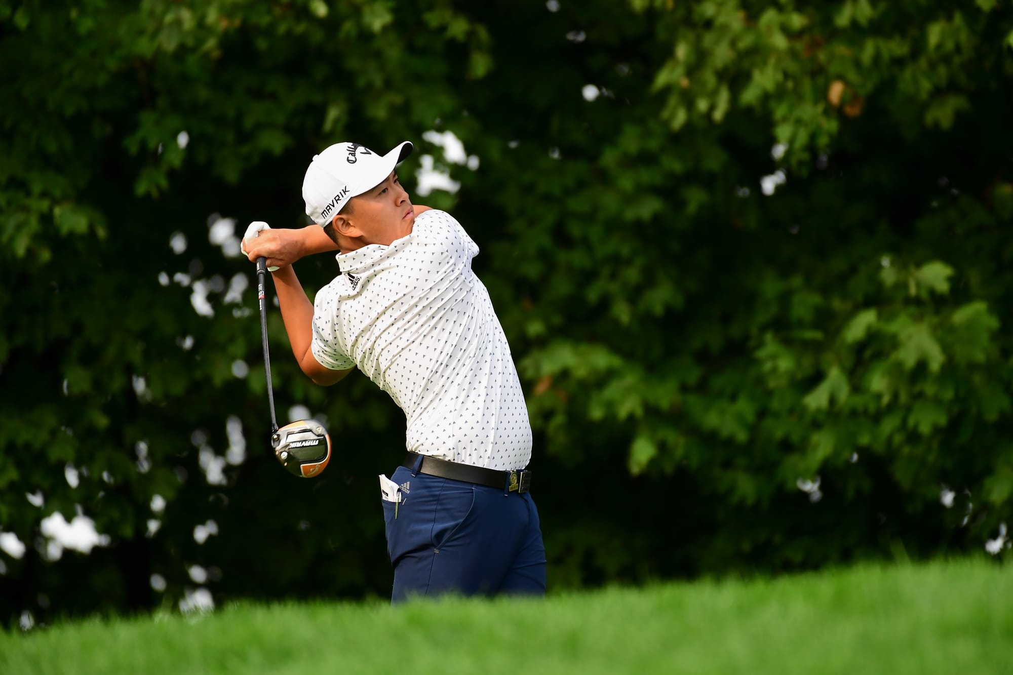 Yu Chun-an teeing-off in the opening round of September's US Open, his third successive appearance in the championship. Picture by USGA.