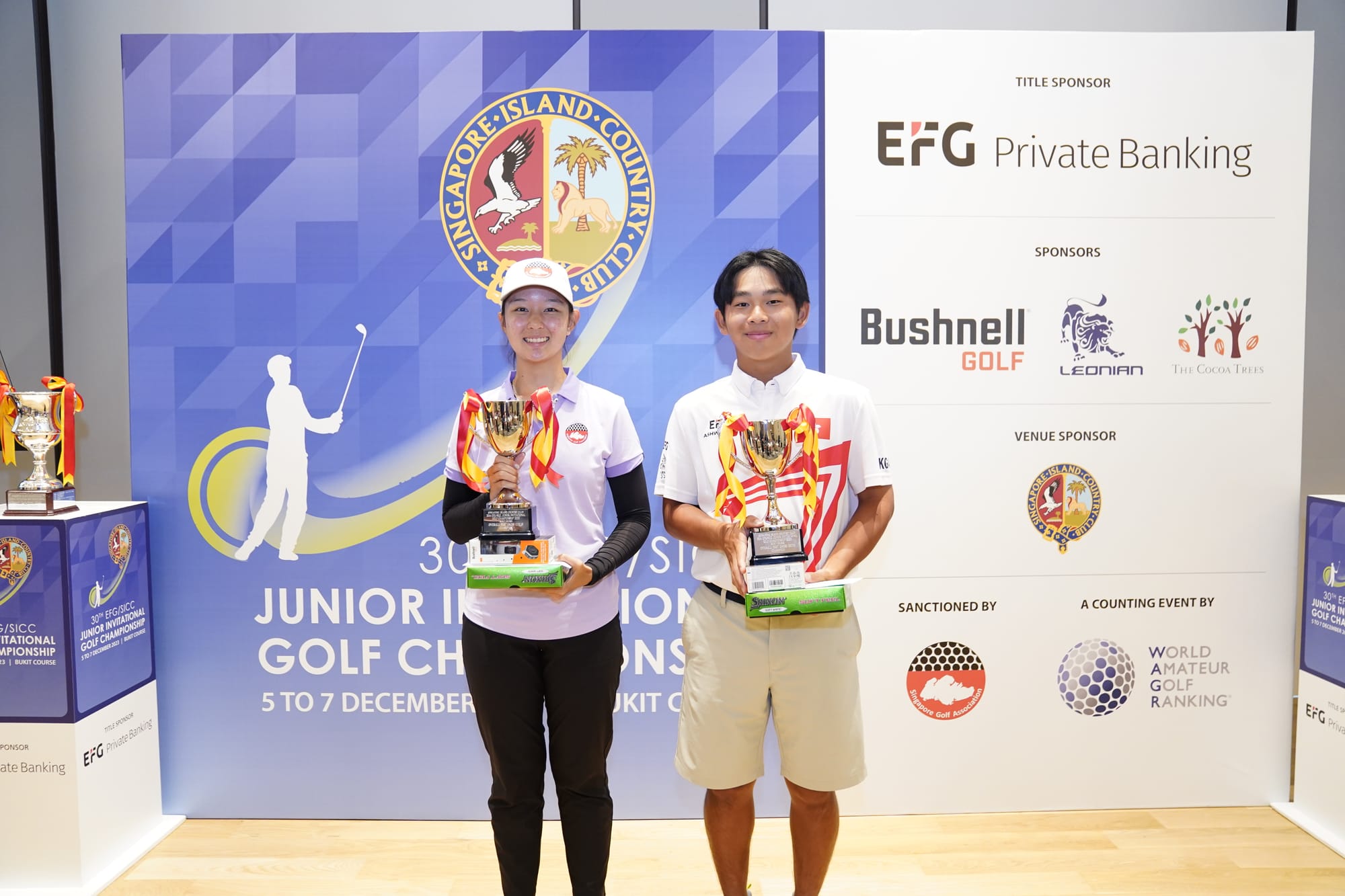 Top Honours for Lee and Ng in SICC Junior Invitational