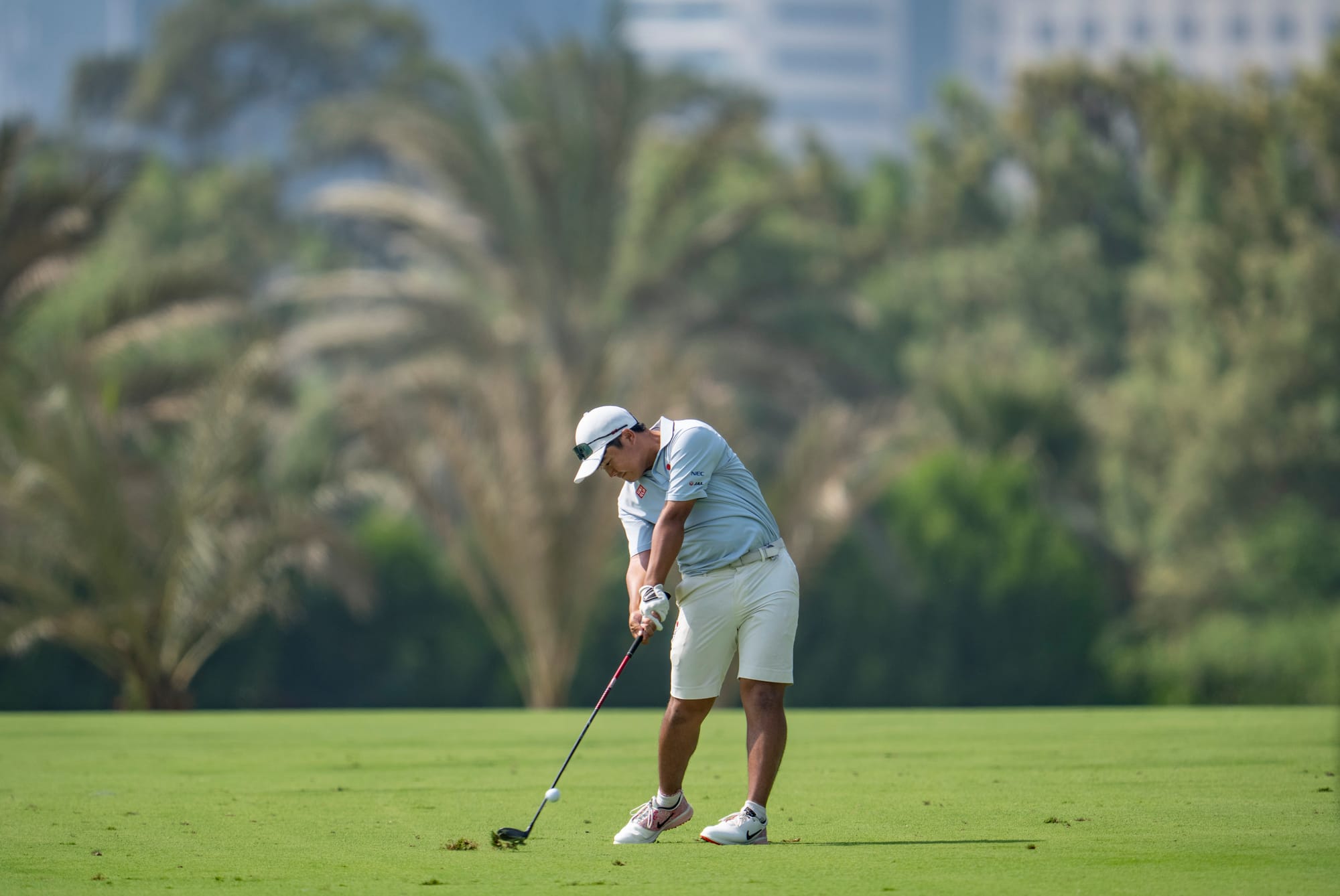 Taisei Nagasaki strikes a pinpoint approach during round three. Picture by AAC.