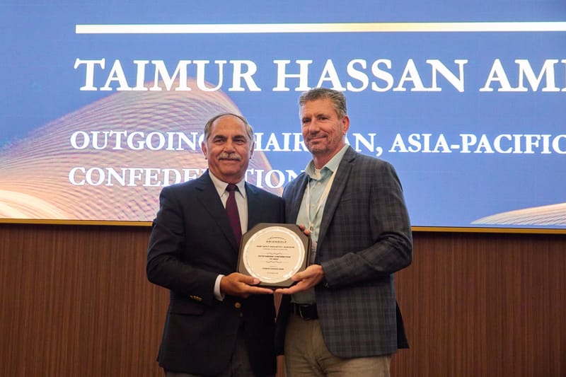 Amin Recognised for Distinguished Service to Golf post image